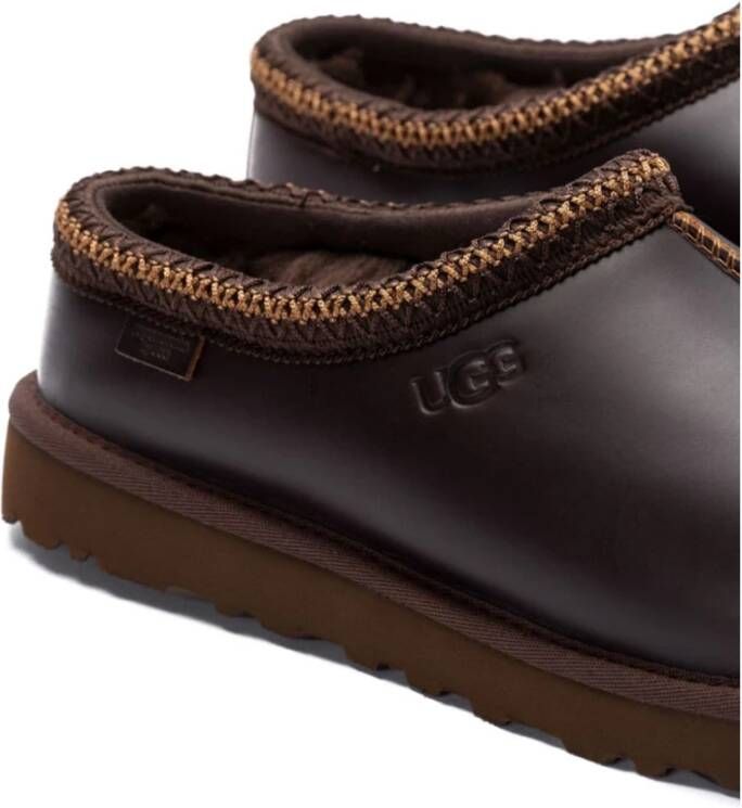 Ugg Regenereer leren sandalen met borduurwerk Brown Heren