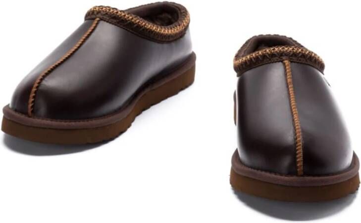 Ugg Regenereer leren sandalen met borduurwerk Brown Heren