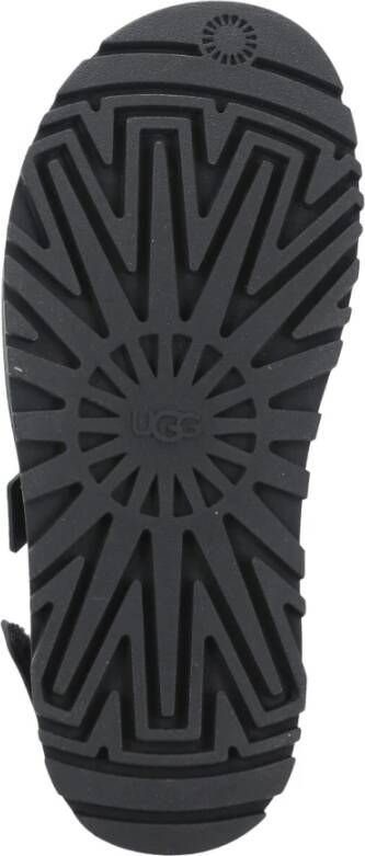 Ugg Zwarte Sandalen Ronde Neus Plateauzool Black Dames