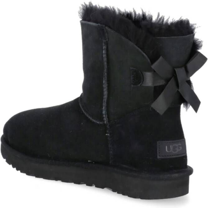 Ugg Zwarte Shearling Dameslaarzen met Strik Black Dames