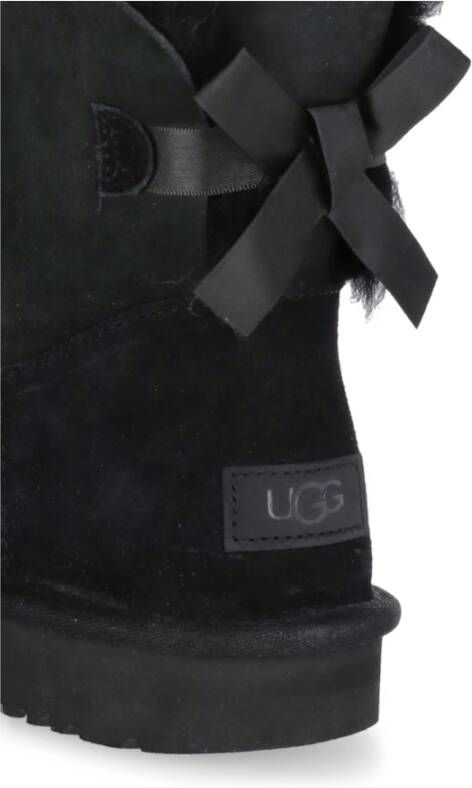 Ugg Zwarte Shearling Dameslaarzen met Strik Black Dames