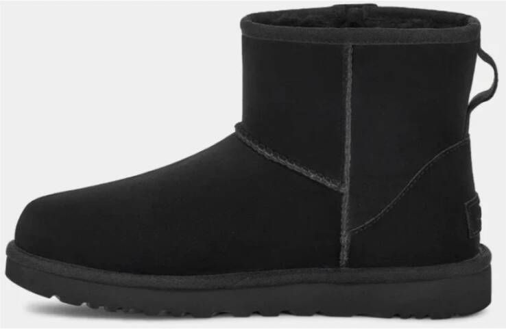 Ugg Zwarte Suède Enkellaars met Rits Black Dames