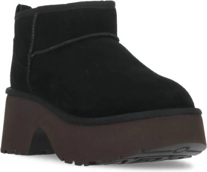 Ugg Zwarte Suède Enkellaarzen Black Dames