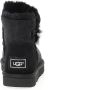 Ugg Zwarte Suède Leren Enkellaars met Bontknoop Zwart Dames - Thumbnail 2