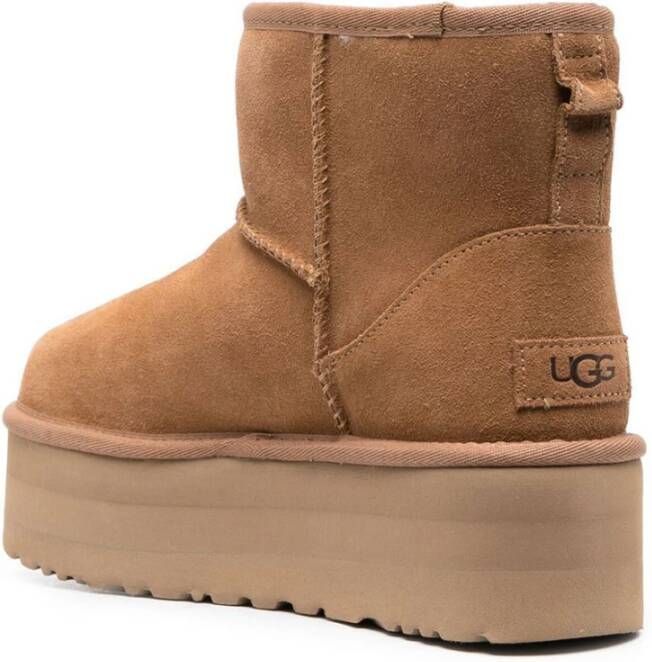 Ugg Zwarte Suède Platform Laars Brown Dames