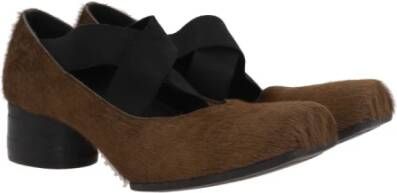 UMA Wang Bruine Platte Schoenen Stijlvol Model Brown Dames