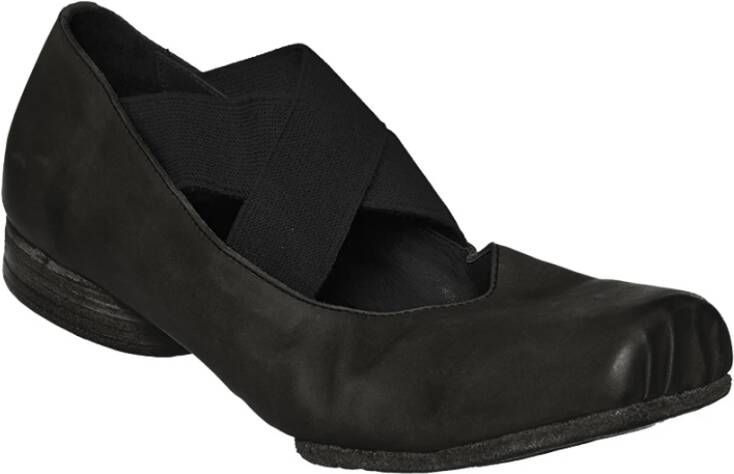 UMA Wang Leren Ballerina Schoenen Black Dames