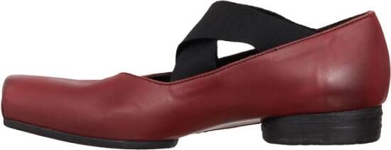 UMA Wang Leren Ballerina Schoenen Red Dames