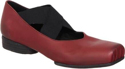 UMA Wang Leren Ballerina Schoenen Red Dames