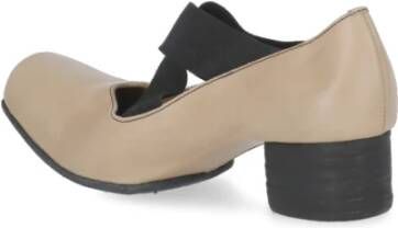 UMA Wang Roze Leren Balletschoenen met Hak Beige Dames