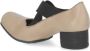 UMA Wang Roze Leren Balletschoenen met Hak Beige Dames - Thumbnail 4