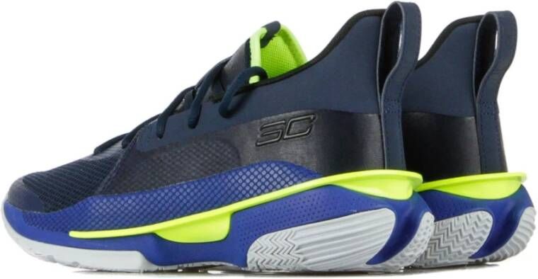 Under Armour Blauwe Lage Top Curry 7 Schoenen Blue Heren