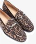 Unisa Gedrukte leren mocassins met metalen detail Brown Dames - Thumbnail 4