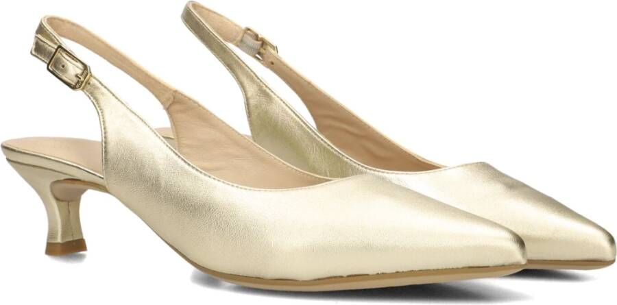 Unisa Gouden Puntige Neus Slingbacks Yellow Dames