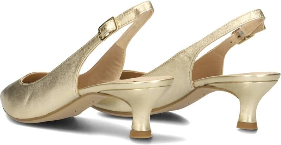 Unisa Gouden Puntige Neus Slingbacks Yellow Dames