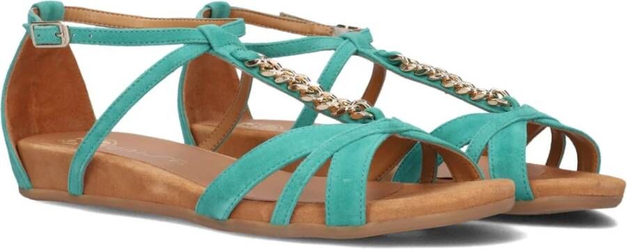 Unisa Groene Suède Sandalen Aitor Green Dames