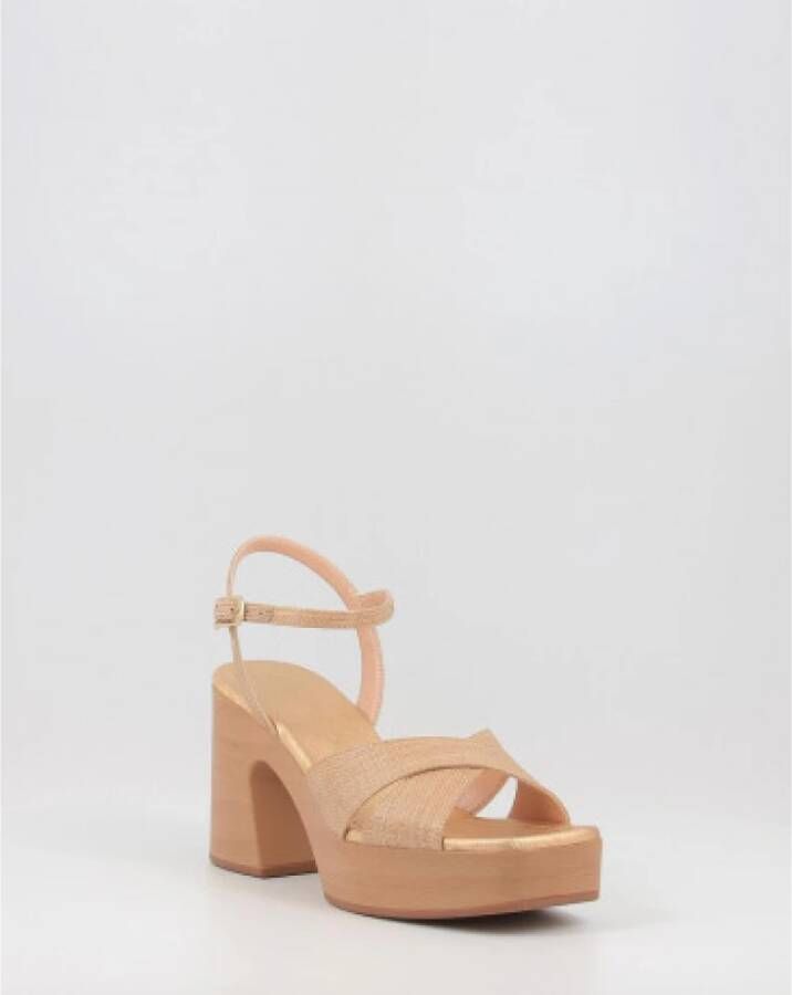 Unisa High Heel Sandals Beige Dames