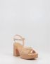 Unisa Beige Hoge Hak Sandalen voor Dames Beige Dames - Thumbnail 2