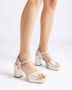 Unisa Odran sandalette van leer met metallic finish - Thumbnail 9