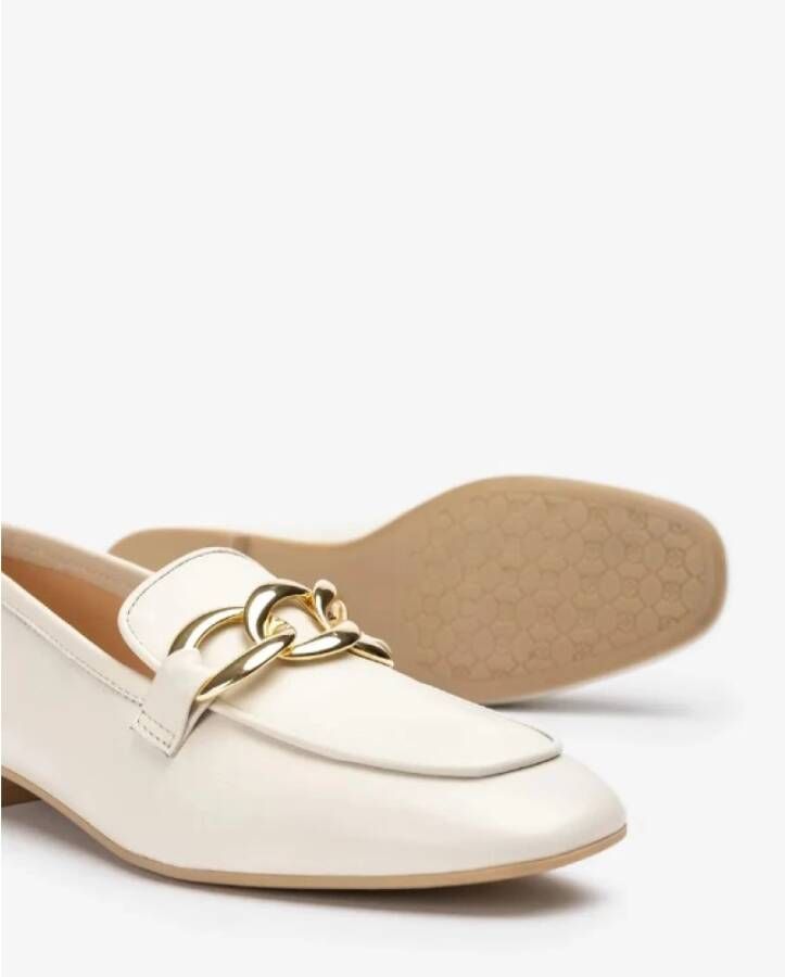 Unisa Klassieke Leren Loafers Beige Dames