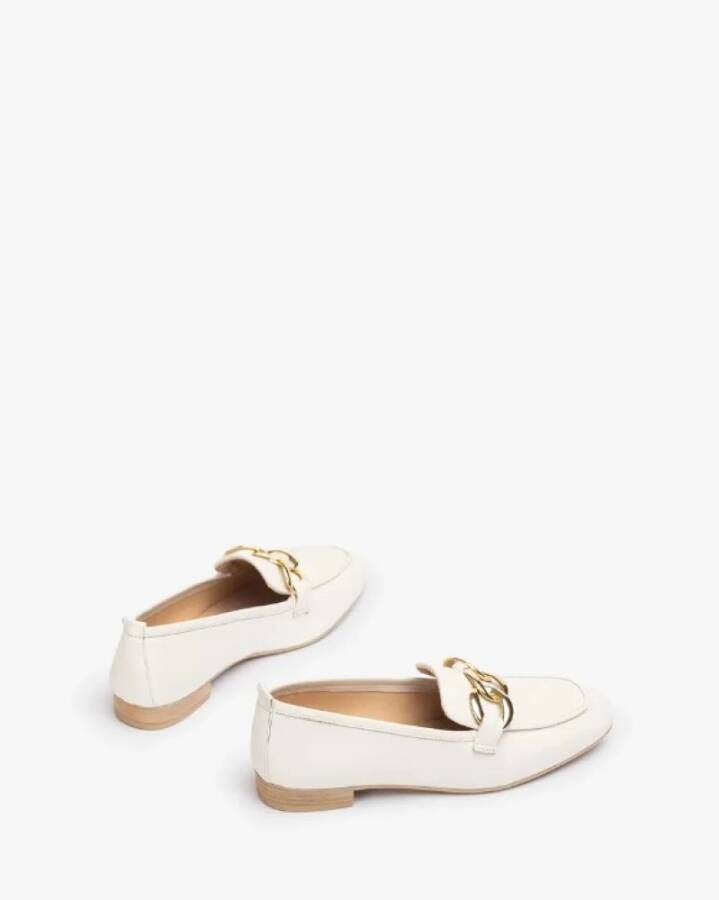 Unisa Klassieke Leren Loafers Beige Dames