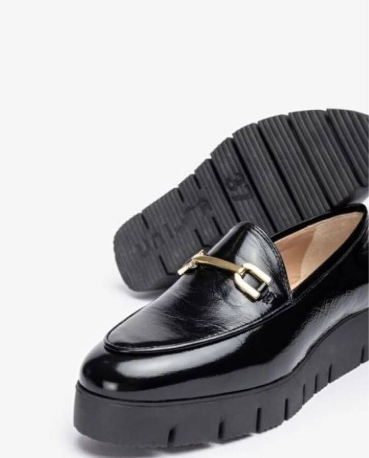 Unisa Metallic Mocassins met SuperLight Technologie Black Dames