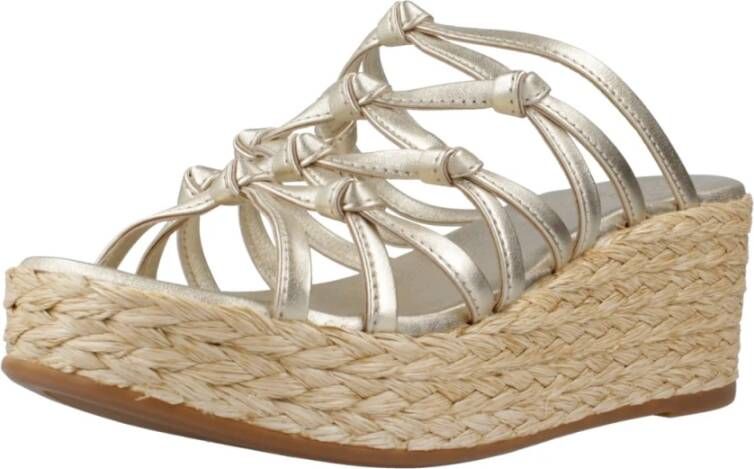 Unisa Platform Wedges Sandalen Yellow Dames