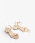 Unisa Dames Casual Gouden Leren Sandalen Beige Dames - Thumbnail 2