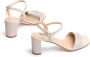 Unisa Gouden Leren Hoge Hak Sandalen Yellow Dames - Thumbnail 3