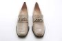 Unisa Taupe Vierkante Neus Mocassin met Metallic Ornament Beige Dames - Thumbnail 3