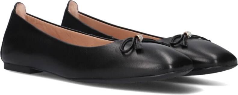 Unisa Zwarte Ballerina's met Zilveren Detail Black Dames