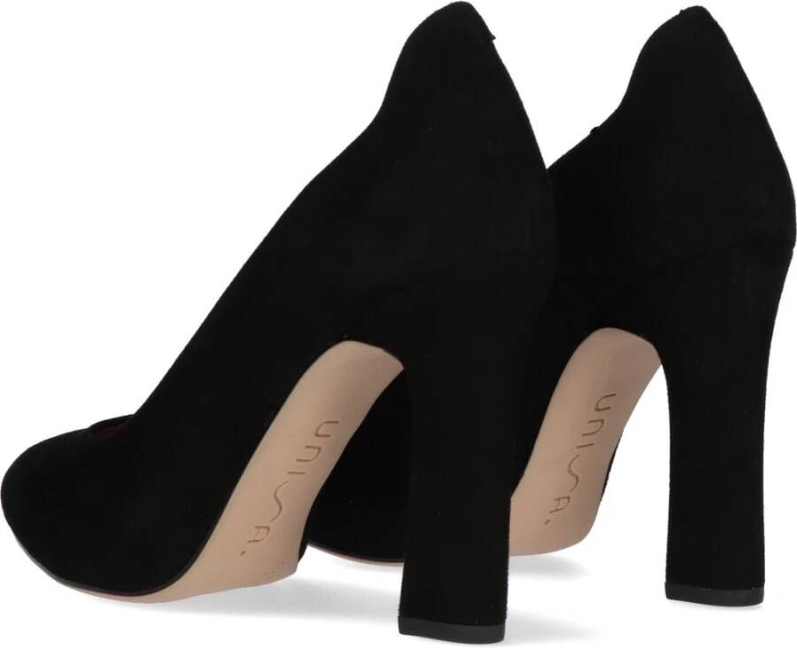 Unisa Zwarte Suède Pumps Pascual Sue Black Dames