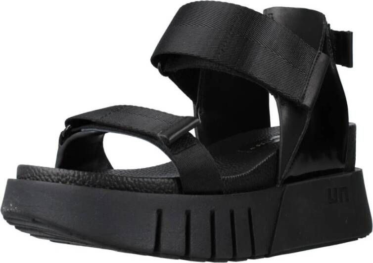 United Nude Delta Run Platte Sandalen Black Dames