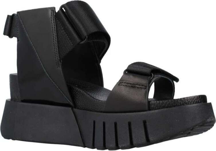 United Nude Delta Run Platte Sandalen Black Dames