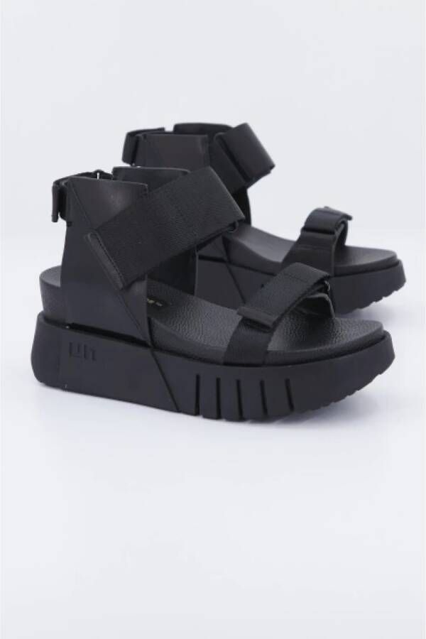 United Nude Delta Run Platte Sandalen Black Dames