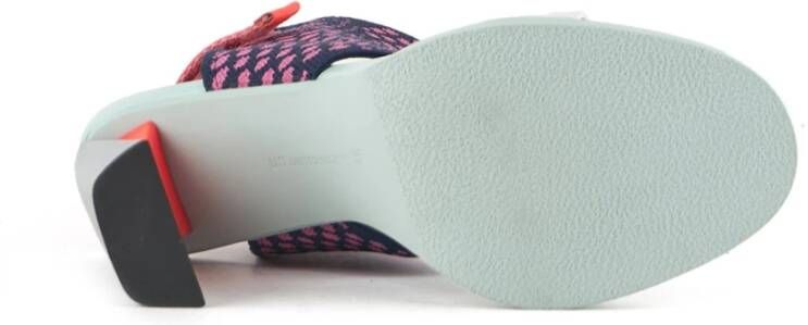 United Nude Grafisch Geweven Slingback Sandaal met Flared Hak Multicolor Dames