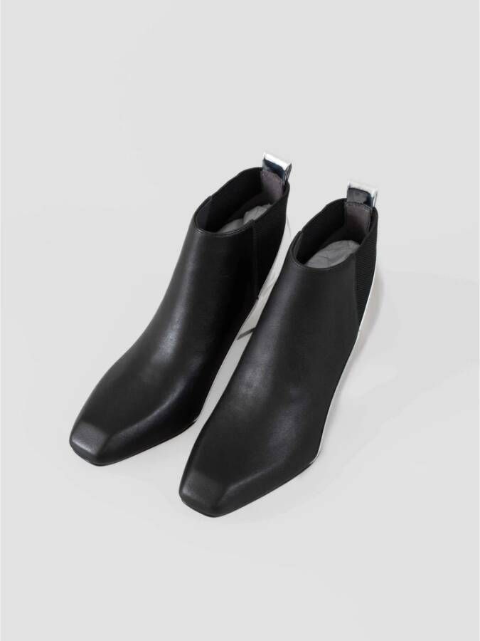 United Nude Zilveren geometrische enkellaars Jacky X Black Dames