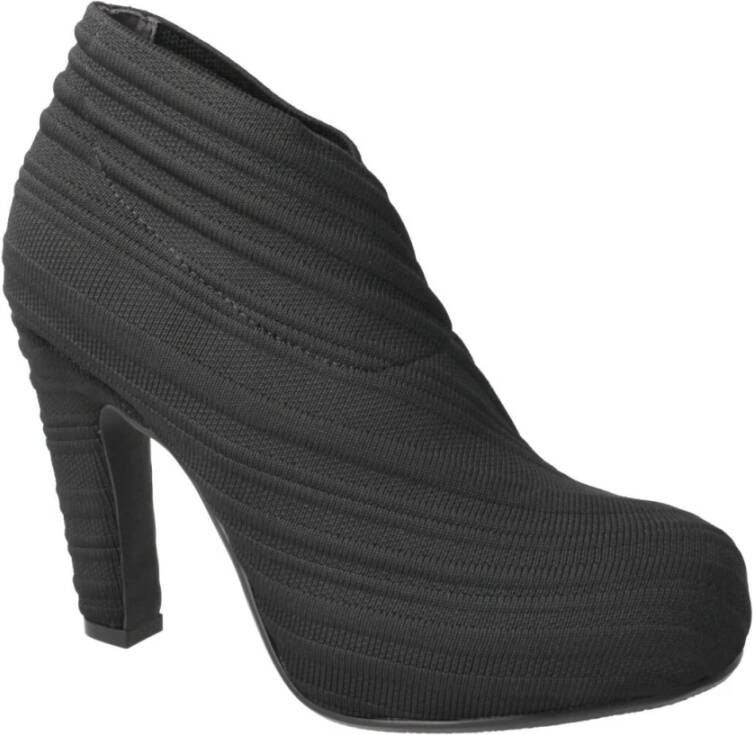 United Nude Zwarte Fold Dames Enkellaars Black Dames