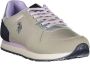 U.s. Polo Assn. Sportieve Zilveren Sneaker met Contrastdetails Gray Dames - Thumbnail 12