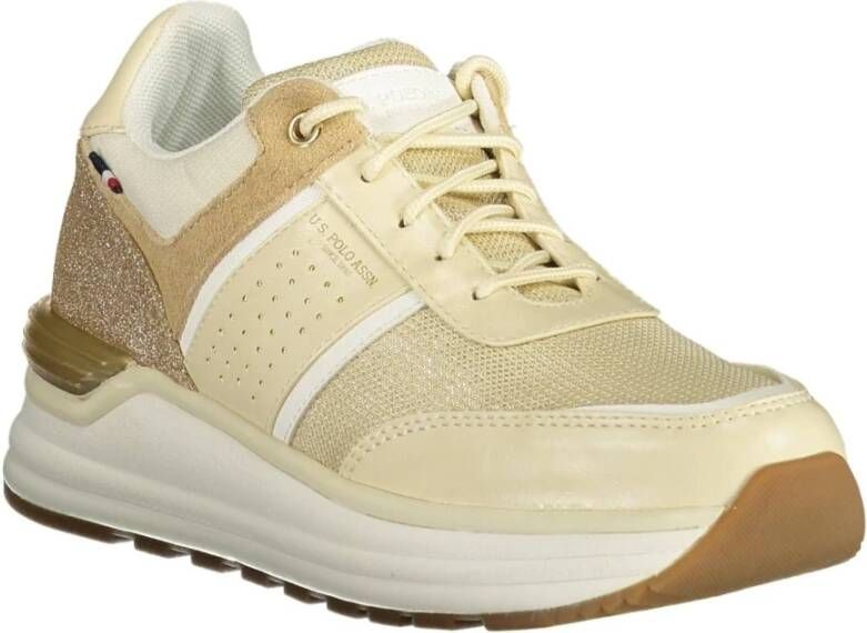 U.s. Polo Assn. Beige Eco Suède Damessneakers Beige Dames