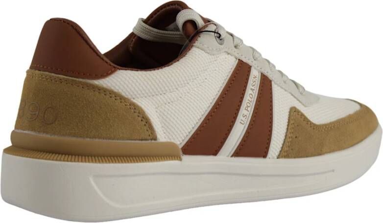 U.s. Polo Assn. Beige Leren Sneakers Multicolor Heren