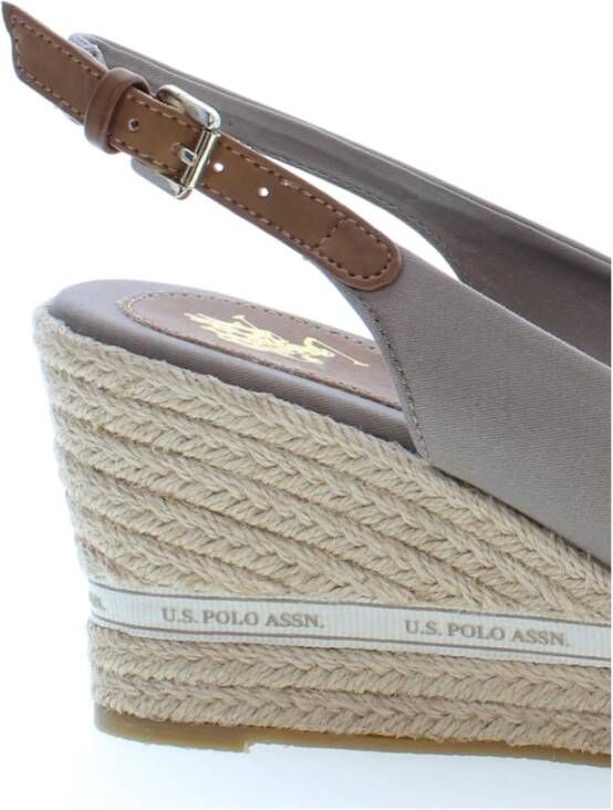 U.s. Polo Assn. Beige Platte Sandalen Alyssa004 Tau002 Gray Dames