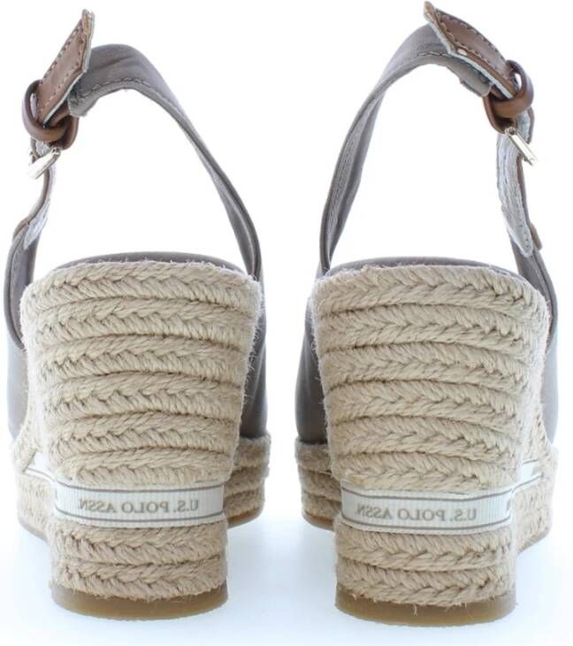 U.s. Polo Assn. Beige Platte Sandalen Alyssa004 Tau002 Gray Dames