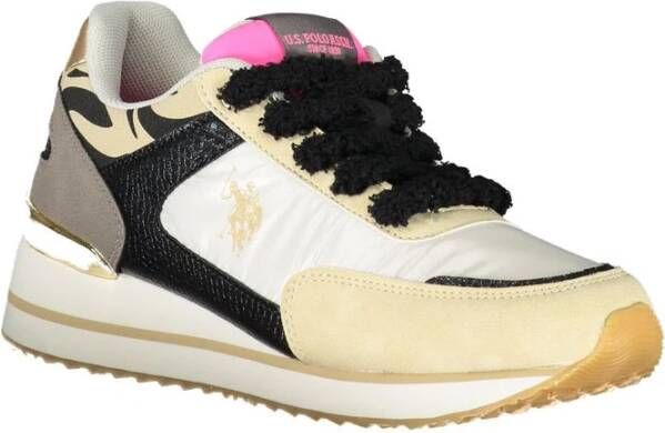 U.s. Polo Assn. Beige Polyester Sneaker met Contrastdetails Multicolor Heren