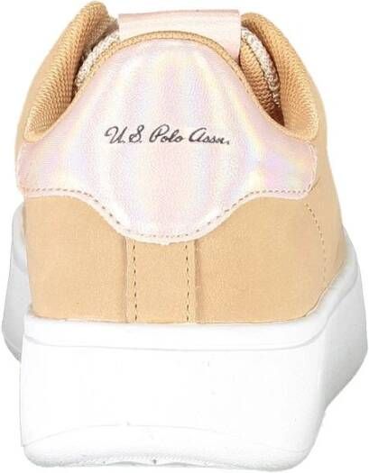 U.s. Polo Assn. Beige Sneakers met Contrastdetail Beige Dames