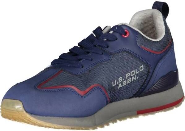 U.s. Polo Assn. Blauwe Contrast Sneakers Stijlvol Ontwerp Blue Heren