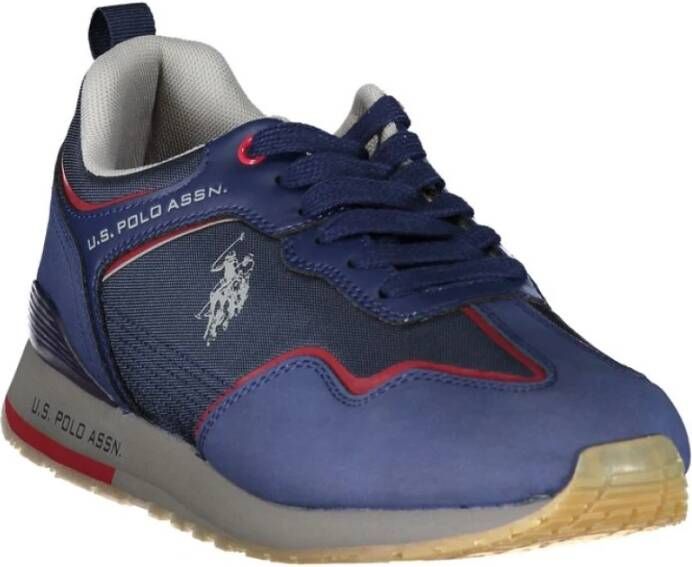 U.s. Polo Assn. Blauwe Contrast Sneakers Stijlvol Ontwerp Blue Heren