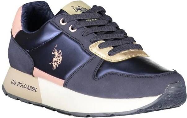 U.s. Polo Assn. Blauwe Veterschoenen met Contrastdetails Multicolor Dames