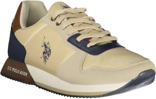 U.s. Polo Assn. Chique Beige Sneakers met Sportieve Contrastdetails Beige Heren