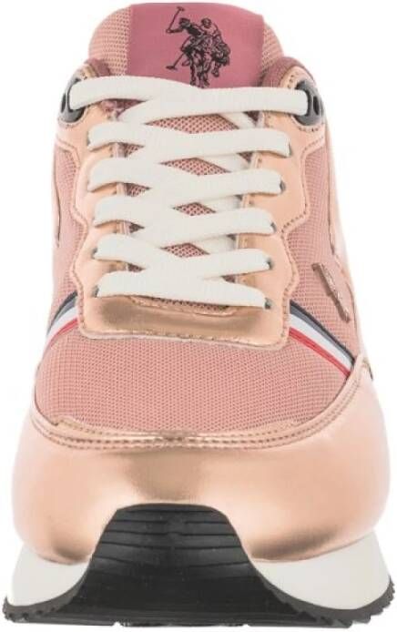 U.s. Polo Assn. Dames Livy Hardloopschoenen in Nude Roze Dames